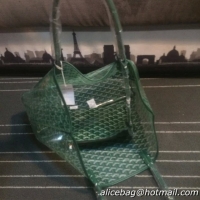 Discount Best Cheap Goyard St Transparent Tote GM 2377 Green