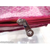 Low Cost Goyard Saint Transparent Tote PM 2377 Rose Red