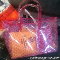 Best Cheap Goyard St Transparent Tote GM 2377 Rose Red