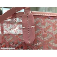 Low Price Goyard Saint Transparent Tote PM 2377 Pink