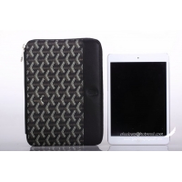 New Cheap Goyard Mini IPad Case Black With Earth Yellow