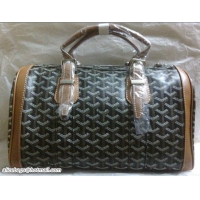 High Quality Goyard Speedy Bag With Shoulder Strap 8970 Black With Earth Yellow