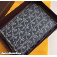 Most Popular 2014 Goyard Passport Case 020109 Dark Grey