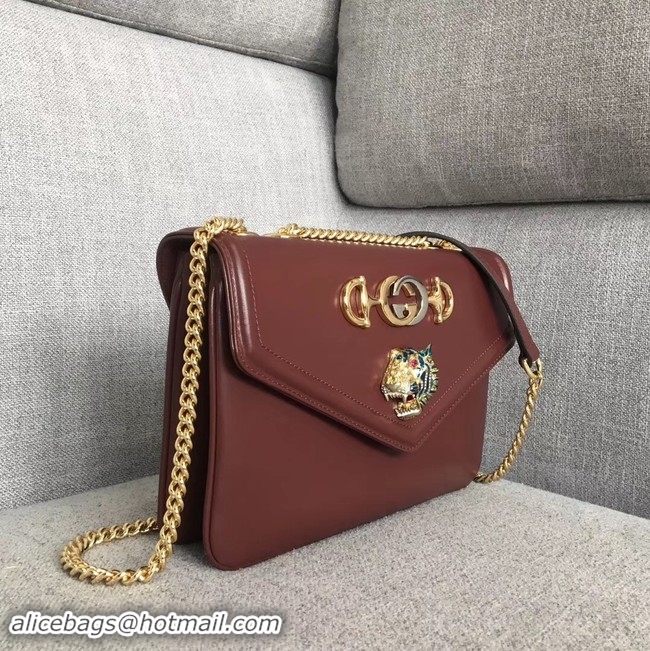 Well Crafted Gucci Rajah medium shoulder bag 537241 Burgundy