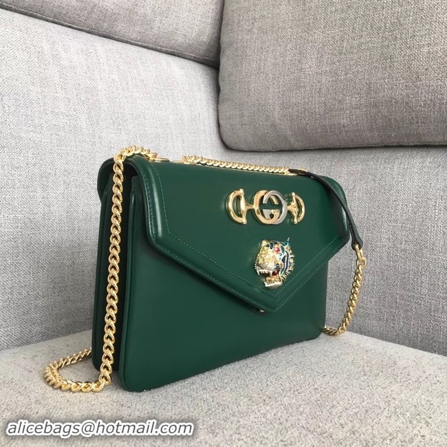 Best Product Gucci Rajah medium shoulder bag 537241 Green