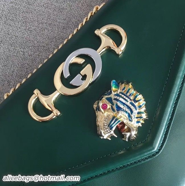 Best Product Gucci Rajah medium shoulder bag 537241 Green