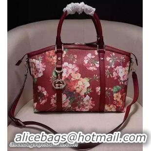 Low Cost Gucci Blooms Canva Medium Top Handle Bag 341503 Red