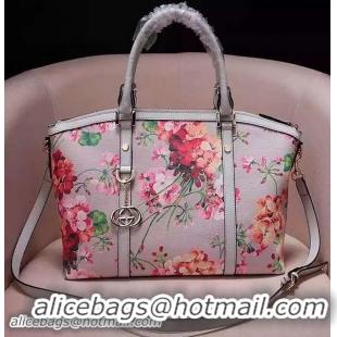 Modern Gucci Blooms Canva Medium Top Handle Bag 341503 Light Pink