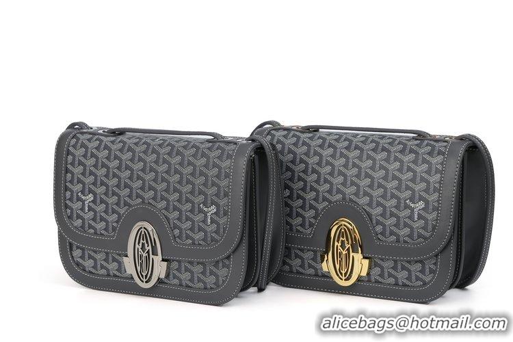 Discount 2016 Goyard Messenger Bag With G Letter 8967 Dark Grey