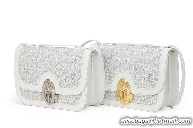 Unique Discount 2016 Goyard Messenger Bag With G Letter 8967 White