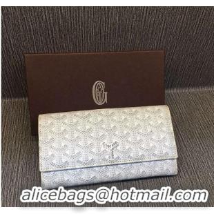 Famous Brand Discount Goyard Long Purses 020112 White