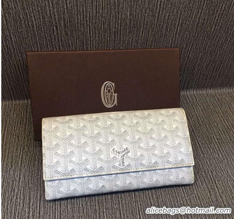 Famous Brand Discount Goyard Long Purses 020112 White