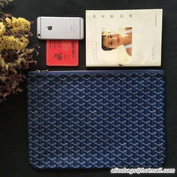 Free Shipping Goyard New Design Ipad Bag Small Size PM 020113 Dark Blue