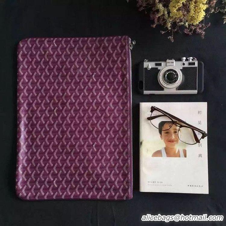 Most Popular Goyard New Design Ipad Bag Medium Size 020113 Purple