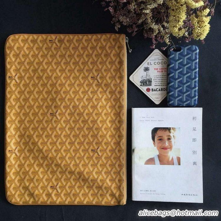 Good Quality Goyard New Design Ipad Bag Medium Size 020113 Yellow