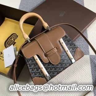 Low Price Goyard Original Saigon Tote Bag With Strap PM 8942 Black And Tan