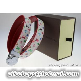 Louis Vuitton Monogram Multicolore Belt LV05 White Silver