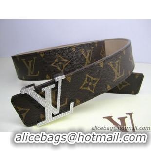 Louis Vuitton Monogram Canvas Belt LV050 Silver