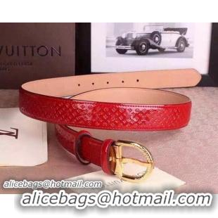 Duplicate Louis Vuitton Monogram Vernis Belt LV4768 Red