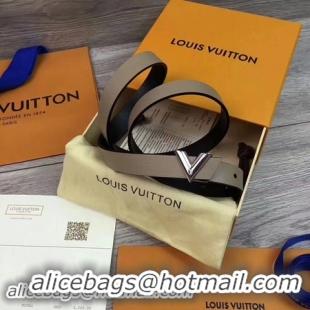 Trendy Design Louis Vuitton 20mm Leather Belt M9309 Grey