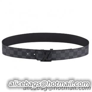 Louis Vuitton Initiales Damier Graphite Belt M9808S