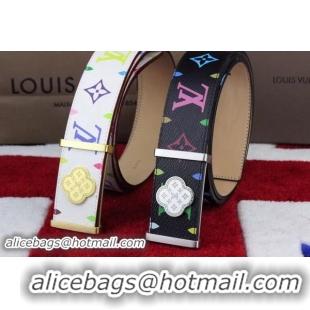 Top Design Louis Vuitton Monogram Multicolore Belt LV2935 White