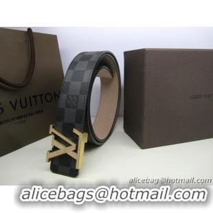 Louis Vuitton Damier Graphite Canvas Belt LV050 Gold