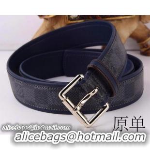 Classic Louis Vuitton Damier Graphite Canvas Belt LV5457