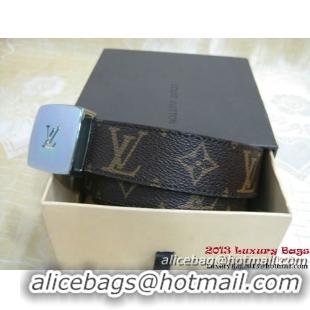 Louis Vuitton Monogram Canvas Reversible Belt M6890M Silver