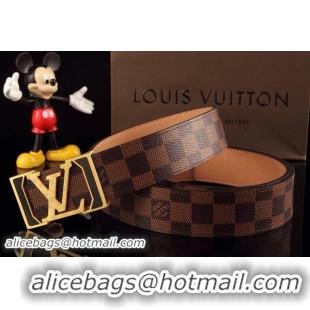 Brand Louis Vuitton Damier Ebene Canvas Belt LV0178