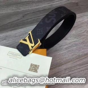 Best Product Louis Vuitton SPREME 40mm Black Belt M5899 Gold