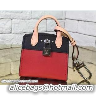 AAAAA Louis Vuitton City Steamer Bag Charm and Key Holder K61501 Black/Red