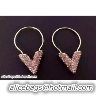 Top Quality Louis Vuitton Essential V Strass Earrings Pink J61510