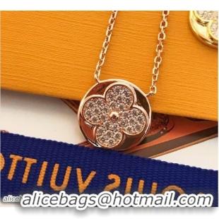 Pretty Style Louis Vuitton Diamond Blossom Necklace 526061 2018