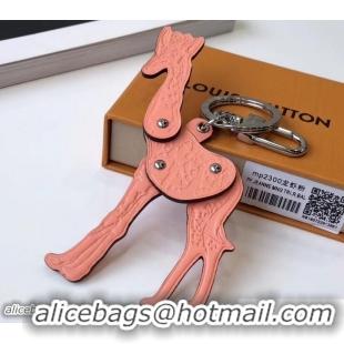 Good Looking Louis Vuitton Savane Giraffe Bag Charm and Key Holder MP2300 Lobster Pink 2018