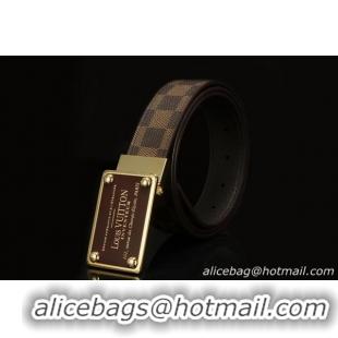 Louis Vuitton Damier Ebene Canvas Belt LV066