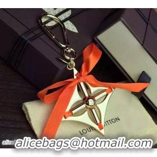 Top Quality Louis Vuitton Ribbon Bag Charm Key Ring 93 Orange