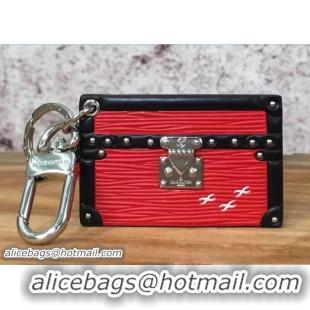 Reasonable Price Louis Vuitton Petite Malle Bag Charm and Key Holder M00005 Coquelicot