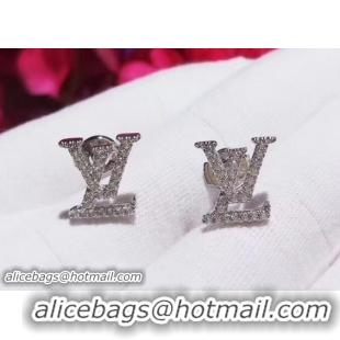 Popular Louis Vuitton Logo Crystal Earrings 824018