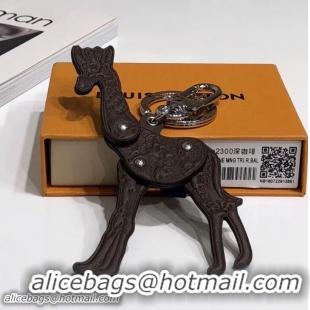 Luxury Louis Vuitton Savane Giraffe Bag Charm and Key Holder MP2300 Dark Coffee 2018