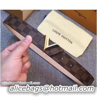 Durable Louis Vuitton Width 3cm Damier Ebene Canvas Essential V Belt V61447