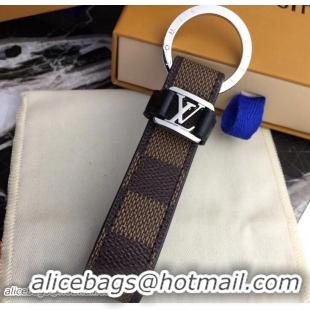 Good Product Louis Vuitton LV Dragonne Key Holder Damier Ebene Canvas/Silver 825022