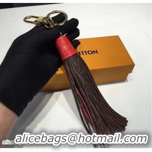 Sumptuous Louis Vuitton Monogram Canvas Tassel Bag Charm M78616 Red 2017