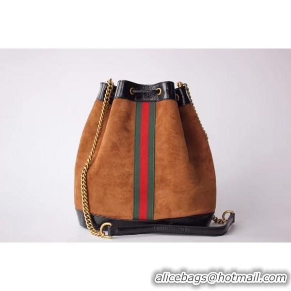 Reasonable Price Gucci Rajah Medium Bucket Bag 553961 Tan/Black 2018