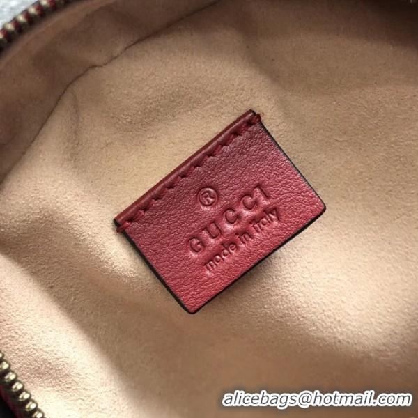 Unique Style Gucci GG Marmont Mini Round Shoulder Bag 550154 Red 2018