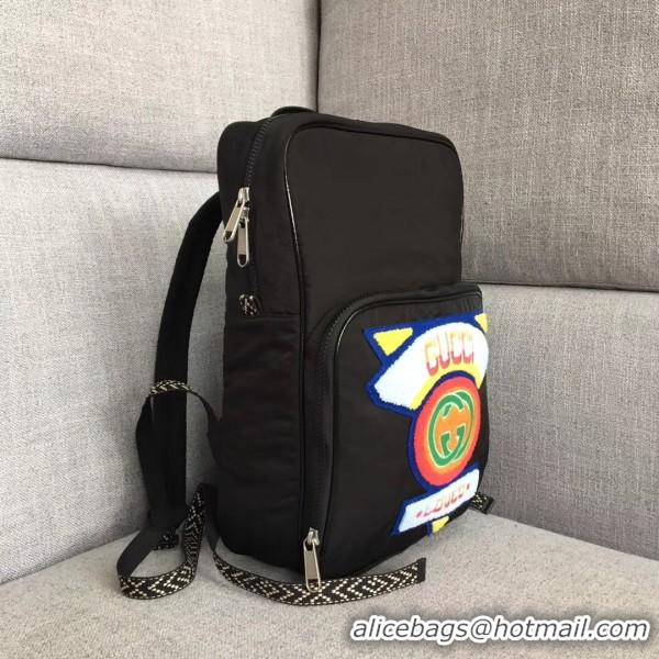 Good Looking Gucci Medium Backpack with Gucci '80s Patch 536724 Black 2018