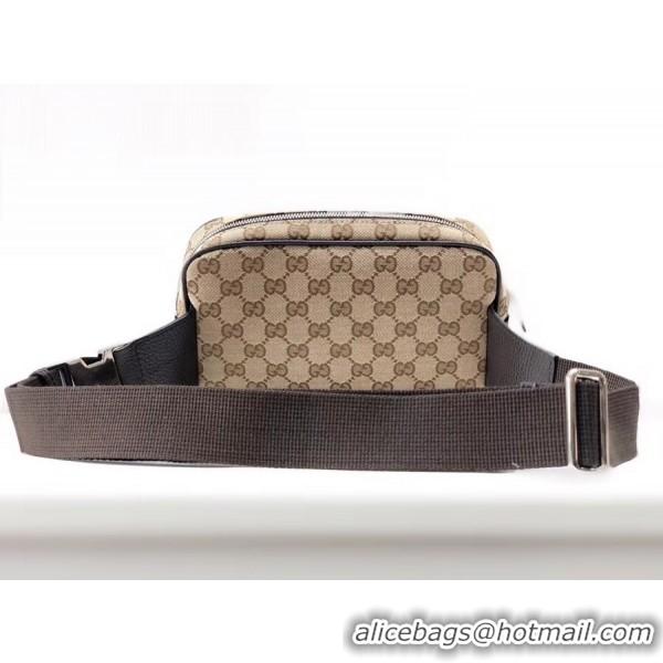 Sumptuous Gucci GG Canvas Belt Bag 449174 Beige