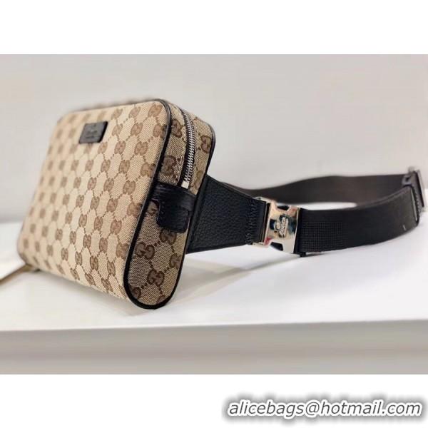 Sumptuous Gucci GG Canvas Belt Bag 449174 Beige