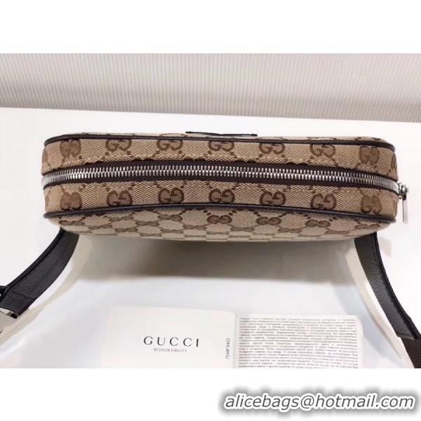 Sumptuous Gucci GG Canvas Belt Bag 449174 Beige