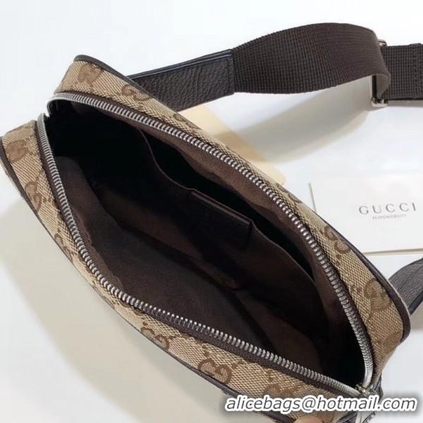 Sumptuous Gucci GG Canvas Belt Bag 449174 Beige